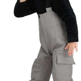 Obermeyer Juniors Volt Insulated Pant - Black insulated ski pants with a subtle white stripe on the side of one leg.