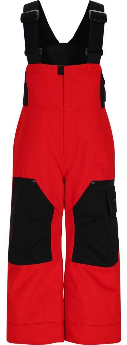 Obermeyer Juniors Volt Insulated Pant 2024 - Black insulated ski pants with a subtle pattern of thin white lines on the upper thigh area.