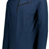 Obermeyer Flex 1/4 Zip T-Neck 2023 - A navy blue quarter-zip pullover with a high collar and zippered chest pocket.