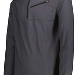 Obermeyer Flex 1/4 Zip T-Neck 2023 - A dark gray zip-up sweater with a high collar and two chest pockets.