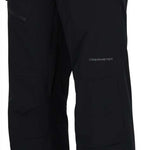Obermeyer Force Insulated Pant Short 2024 - Black insulated ski pants with zippered pockets and adjustable cuffs.