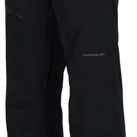 Obermeyer Force Insulated Pants 2024 - Black insulated pants with a black waistband and two belt loops on either side.