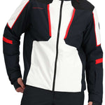 Obermeyer Foundation Insulated Jacket Tall 2024 - A black insulated jacket with red accents and a white logo on the chest.