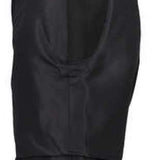 Obermeyer Girls Frosty Insulated Suspender Pants 2024 - Black snow pants with a subtle white pattern on the left leg, featuring adjustable suspenders and an insulated design.