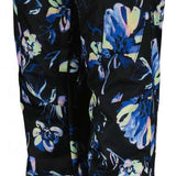 Obermeyer Girl Jessi Insulated Print Pant 2022-2023 - Black snow pants with blue, green, and pink floral print.