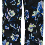 Obermeyer Girl Jessi Insulated Print Pant 2022-2023 - Black pants with blue and yellow floral print.