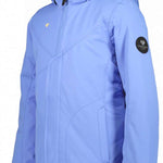 Obermeyer Girls Rylee Insulated Jacket 2022-2023 - A light blue jacket with a hood and zipper closure.