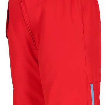 Obermeyer Girls Snoverall Insulated Bib Pants 2024 - A pair of bright pink snow pants with a quilted pattern on the inner thigh and adjustable straps at the shoulders.