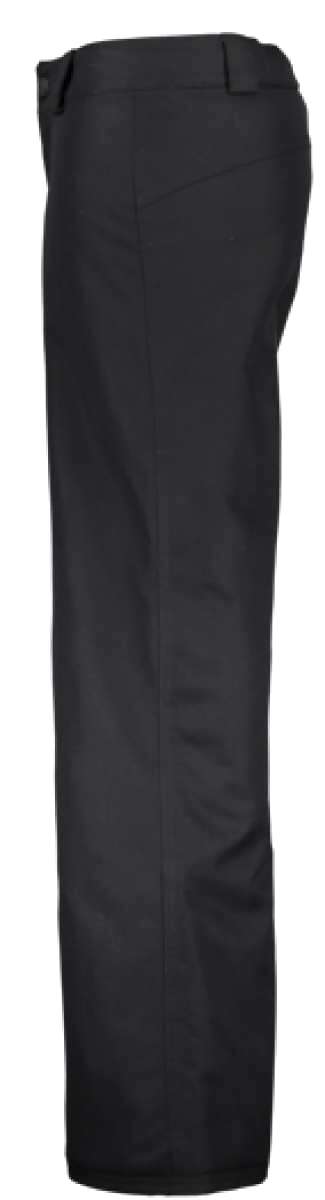 Obermeyer Junior's Keystone Eased Insulated Pants 2022-2023 - Black insulated ski pants with a slight sheen and subtle white stitching on the seams.