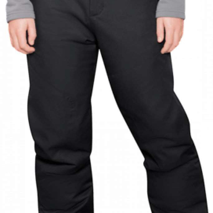 Obermeyer Junior's Timberline Insulated Pant 2024 - Black insulated ski pants with a subtle snowflake pattern on the side of the leg.