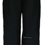 Obermeyer Junior's Timberline Insulated Pant 2024 - Black insulated ski pants with a white logo on the left thigh.