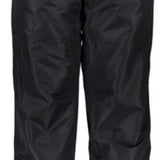 Obermeyer Keystone Insulated Pants 2024 - Black insulated pants with a zippered pocket on the right thigh and two belt loops at the waist.