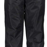 Obermeyer Keystone Shell Pants 2024 - Black pants with a subtle snowflake pattern on the left leg, featuring a zippered pocket and adjustable cuffs.
