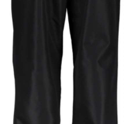 Obermeyer Keystone Shell Pants Short 2022-2023 - Black pants with a subtle white logo on the left leg, featuring a zippered pocket and adjustable cuffs.