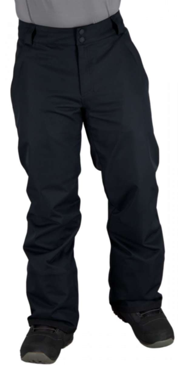 Obermeyer Keystone Shell Pants 2022-2023 - Black pants with a slight sheen and two front pockets.