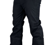 Obermeyer Keystone Shell Pants Short 2022-2023 - Black pants with a zippered fly and two front pockets, featuring an adjustable waistband and belt loops.