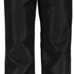 Obermeyer Keystone Shell Pants Short 2022-2023 - Black pants with a subtle white snowflake pattern on the left leg, featuring two front pockets and a zippered fly.