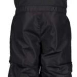 Obermeyer Kids Outer Limits Insulated Bib 2024 - Black bib with a white logo on the left chest and black straps at the shoulders.