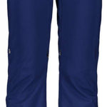 Obermeyer Women's Bliss Insulated Pant Short 2024 - Dark blue insulated ski pants with zippered pockets and a button fly.