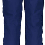 Obermeyer Women's Bliss Insulated Pants Tall 2024 - Dark blue pants with a subtle pattern of thin white stripes on the side seams.