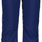 Obermeyer Women's Bliss Insulated Pants Tall 2024 - Dark blue pants with zippered pockets and silver zippers, featuring a subtle pattern of small white dots on the fabric.