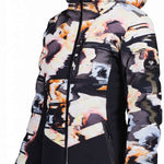 Obermeyer Women's Cosima Down Jacket 2022-2023 - A black down jacket with a fur-lined hood and zippered pockets.