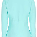 Obermeyer Women's Discover Quarter Zip Top 2024 - A mint green quarter-zip top with a high collar and long sleeves.