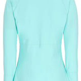 Obermeyer Women's Discover Quarter Zip Top 2024 - A mint green quarter-zip top with a high collar and long sleeves.