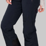Obermeyer Women's Emily Insulated Pant 2022-2023 - Black insulated ski pants with zippered pockets and belt loops.