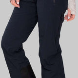 Obermeyer Women's Emily Insulated Pant 2022-2023 - Black insulated ski pants with zippered pockets and belt loops.