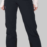 Obermeyer Women's Emily Insulated Pant 2022-2023 - Black insulated ski pants with zippered pockets and adjustable waistband.