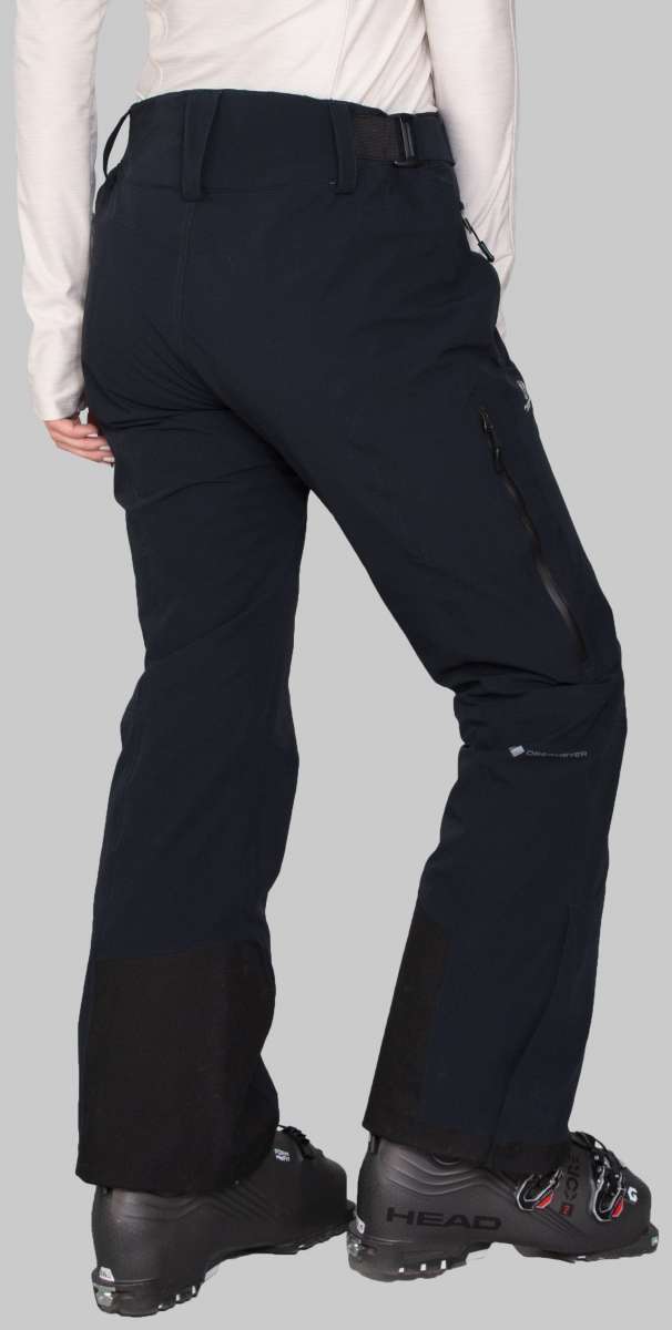 Obermeyer Women's Emily Insulated Pant 2022-2023 - Black insulated ski pants with zippered pockets and belt loops.