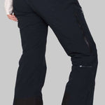 Obermeyer Women's Emily Insulated Pant 2022-2023 - Black insulated ski pants with zippered pockets and belt loops.