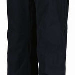 Obermeyer Women's Emily Insulated Pant Short 2023 - Black insulated ski pants with zippered pockets and adjustable waistband.