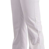 Obermeyer Women's Hillary Stretch Pants 2022-2023 - White snow pants with zippered pockets and a button fly.