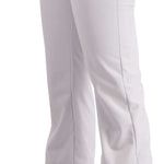 Obermeyer Women's Hillary Stretch Pants Short 2022-2023 - Pair of white snow pants with zippered pockets and a button fly.