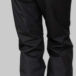 Obermeyer Women's Insulated Sugarbush Pant 2022-2023 - Black insulated ski pants with a subtle pattern of small, light-colored snowflakes on the left thigh.