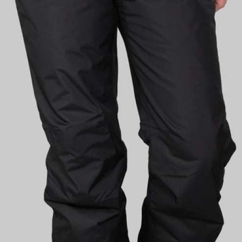 Obermeyer Women's Insulated Sugarbush Pant 2022-2023 - Black insulated ski pants with a subtle snowflake pattern on the left leg.