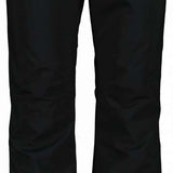 Obermeyer Women's Sugarbush Insulated Pant 2024 - Black insulated ski pants with a zippered pocket on the left thigh and adjustable cuffs at the ankles.