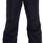 Obermeyer Women's Sugarbush Insulated Pants Short 2022-2023 - Black insulated ski pants with a subtle snowflake pattern on the left thigh.