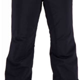Obermeyer Women's Sugarbush Insulated Pants Short 2022-2023 - Black insulated ski pants with a subtle snowflake pattern on the left thigh.