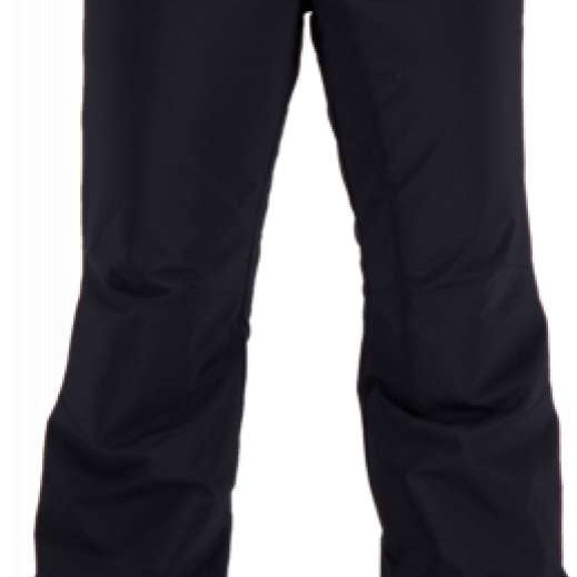 Obermeyer Women's Sugarbush Insulated Pants Short 2022-2023 - Black insulated ski pants with a subtle snowflake pattern on the left thigh.