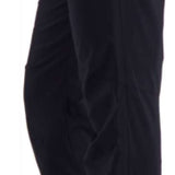 Obermeyer Women's Sugarbush Insulated Pants Short 2022-2023 - Black insulated pants with a subtle pattern of thin, darker horizontal stripes on the upper thigh area.