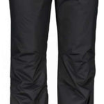 Obermeyer Women's Sugarbush Insulated Pants Tall 2022-2023 - Black insulated pants with a tall length, featuring a zippered pocket on the back and a button fly.