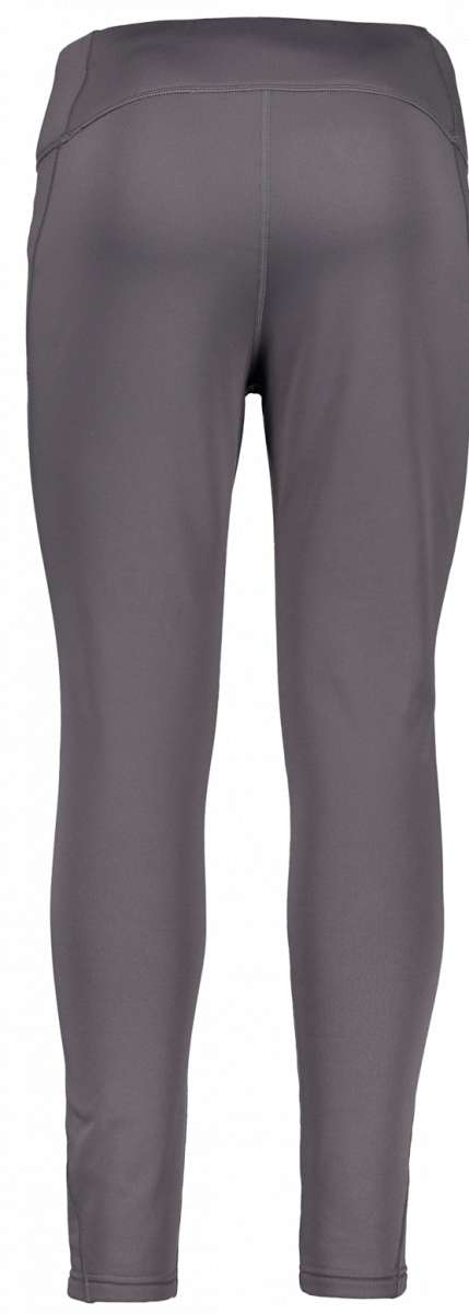 Obermeyer Women's UltraGear Bottom 2022-2023 - Pair of gray leggings with a wide waistband and zippered pocket on the back.