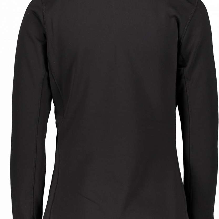 Obermeyer Women's UltraGear Quarter-Zip Top 2022-2023 - A black quarter-zip top with a high collar and zippered front.