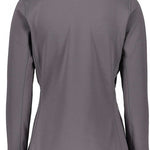 Obermeyer Women's UltraGear Quarter-Zip Top 2022-2023 - A heathered grey quarter-zip top with a high collar and zippered chest pocket.