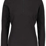 Obermeyer Women's Ultragear Quarter Zip Top 2024 - A black quarter-zip top with a high collar and zip running down the center of the chest.