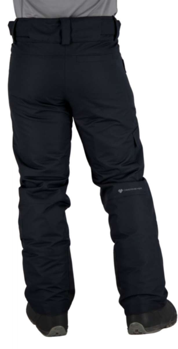 Obermeyer Nomad Cargo Pants 2022-2023 - Black cargo pants with zippered pockets on each thigh.