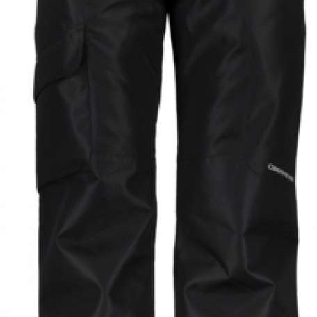 Obermeyer Nomad Cargo Pants Short 2022-2023 - Black cargo pants with two zippered pockets on each thigh and a small pocket at the back.